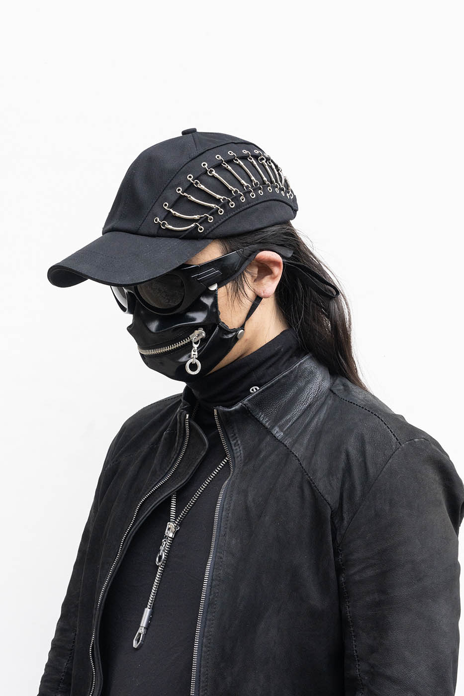 Reversible Snakebone Double-Layer Cap -  fashionable headwear - Avant-Garde Double-Layer Snakebone Cap for Stylish Wear - View 6