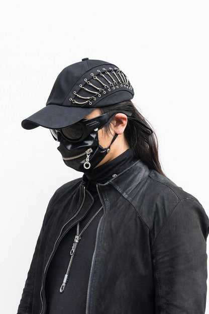 Reversible Snakebone Double-Layer Cap -  fashionable headwear - Avant-Garde Double-Layer Snakebone Cap for Stylish Wear - View 6