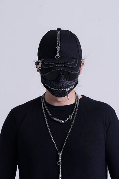 Reversible Triple-Layer Zipper Hat -  modern design hat - Reversible Triple-Layer Zipper Hat for Stylish Comfort - View 4