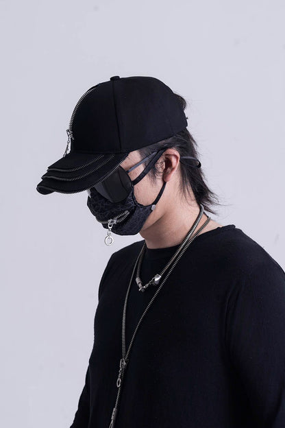 Reversible Triple-Layer Zipper Hat -  streetwear hat - Reversible Triple-Layer Zipper Hat for Stylish Comfort - View 5