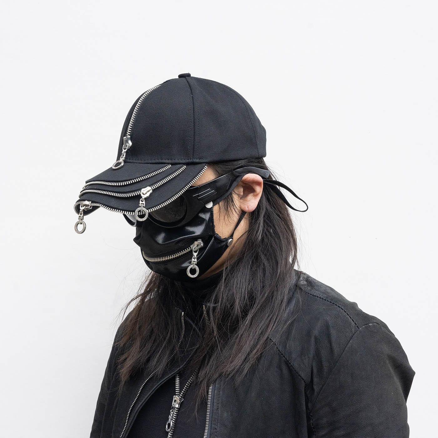 Reversible Triple-Layer Zipper Hat - techwear accessories - Reversible Triple-Layer Zipper Hat for Stylish Comfort - Main view