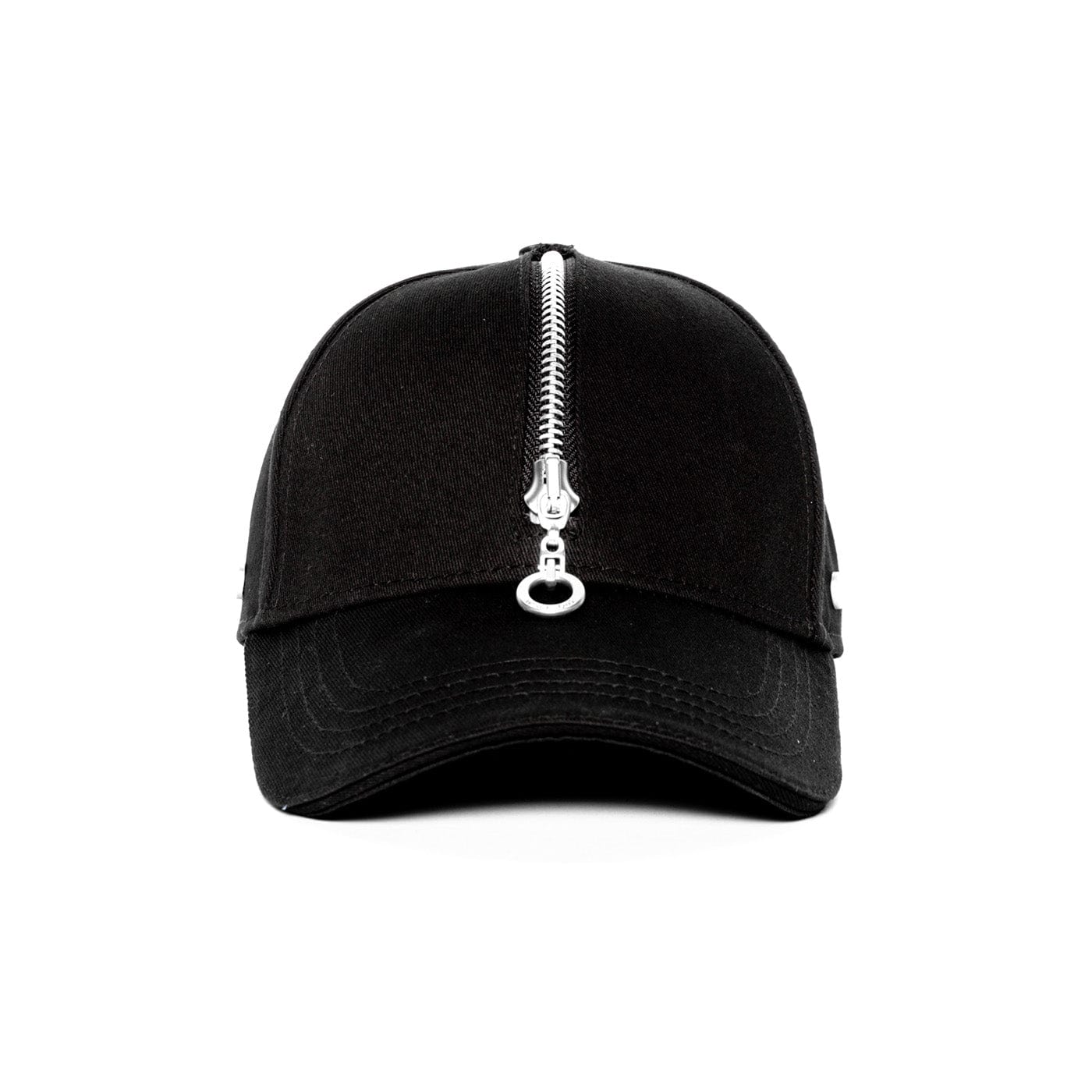 Reversible Zip Rivet Hat - baseball cap - Reversible Baseball Cap with Zipper and Rivet Details - Main view
