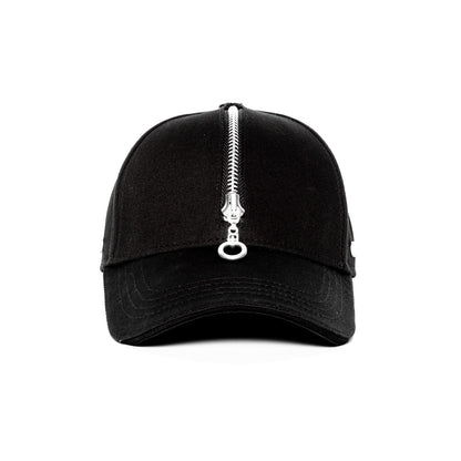 Reversible Zip Rivet Hat - baseball cap - Reversible Baseball Cap with Zipper and Rivet Details - Main view