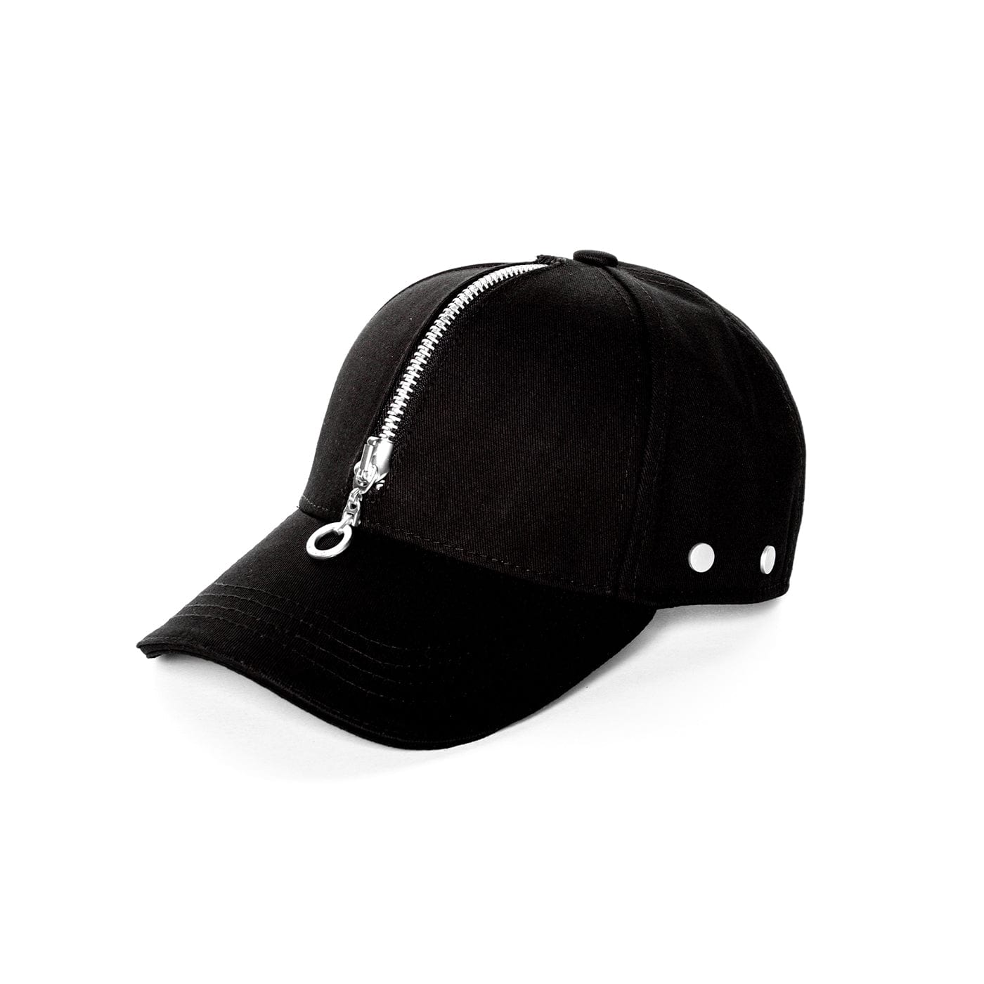 Reversible Zip Rivet Hat - contemporary baseball cap - Reversible Baseball Cap with Zipper and Rivet Details - View 2