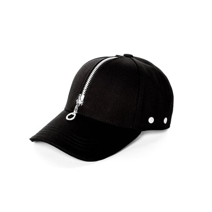 Reversible Zip Rivet Hat - contemporary baseball cap - Reversible Baseball Cap with Zipper and Rivet Details - View 2