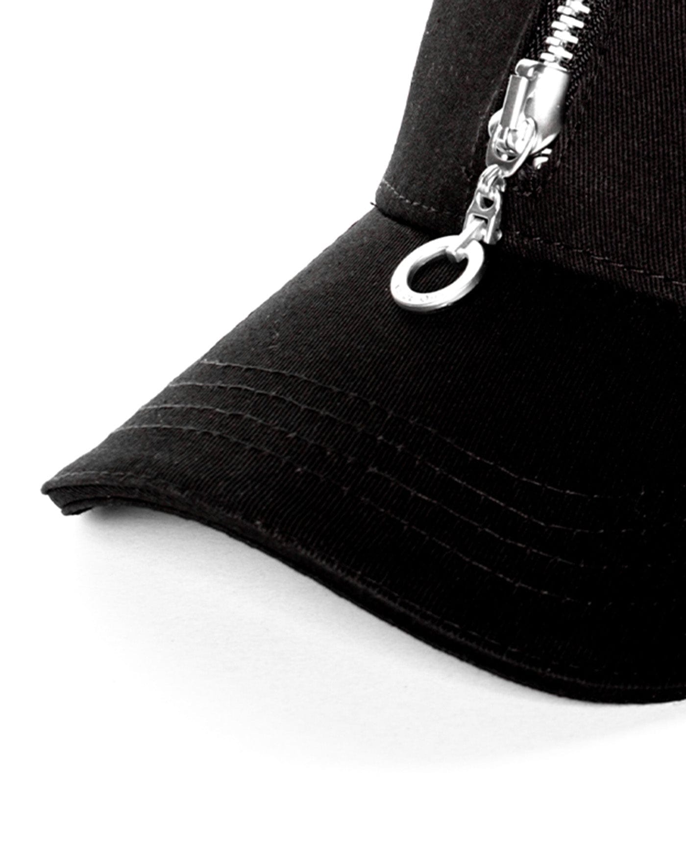 Reversible Zip Rivet Hat -  techwear accessories - Reversible Baseball Cap with Zipper and Rivet Details - View 6