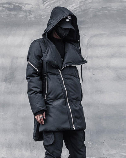 Revolutionary Long Winter Tech Jacket -  black jacket - Stylish Long Winter Tech Jacket for Ultimate Comfort - View 4