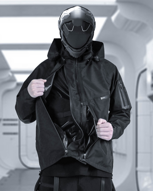 Revolutionary Waterproof Cyberpunk Jacket - futuristic techwear jacket - Waterproof Cyberpunk Jacket for Urban Adventures - Main view