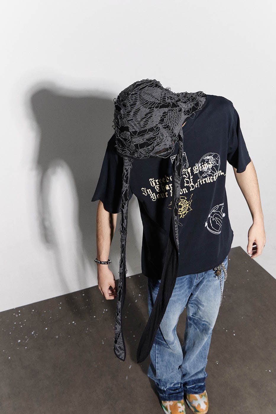 Ripped Bunny Ears Durag - bunny ears - Gothic Bunny Ears Durag for Bold Style - View 8