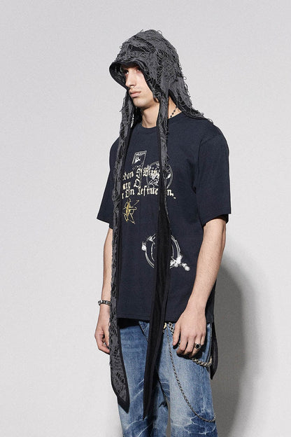 Ripped Bunny Ears Durag -  dual-layered headpiece - Gothic Bunny Ears Durag for Bold Style - View 10