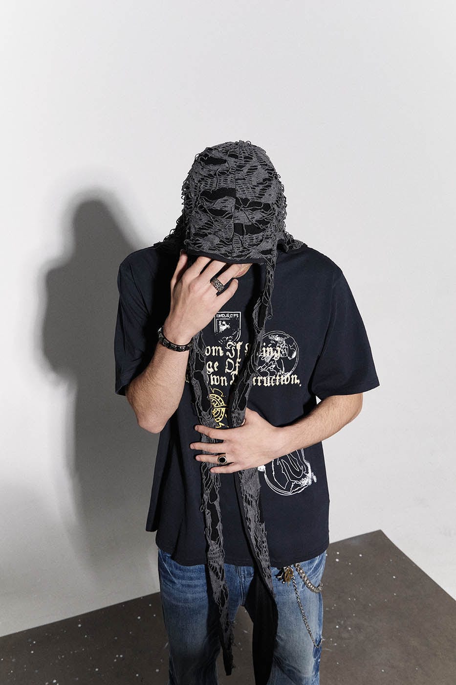Ripped Bunny Ears Durag -  gothic headpiece - Gothic Bunny Ears Durag for Bold Style - View 6