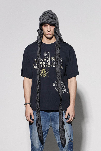 Ripped Bunny Ears Durag - oversized durag - Gothic Bunny Ears Durag for Bold Style - View 9