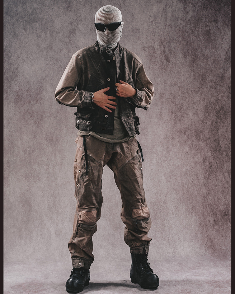 Rugged 3D Distressed Cargo Pants -  distressed pants - Rugged 3D Distressed Cargo Pants for Modern Style - View 4