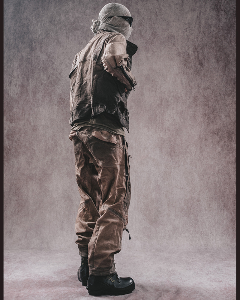 Rugged 3D Distressed Cargo Pants -  outdoor cargo pants - Rugged 3D Distressed Cargo Pants for Modern Style - View 5