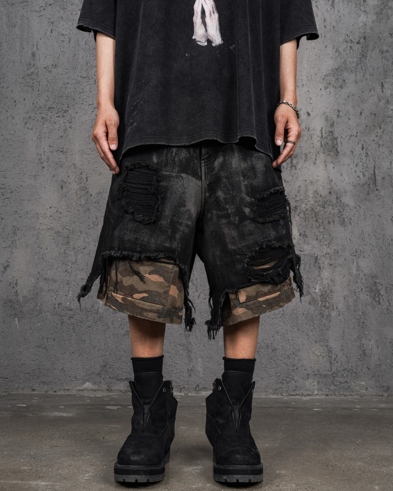 Rugged Camo Cargo Shorts - camo shorts - Rugged Camo Cargo Shorts for Stylish Adventures - Main view