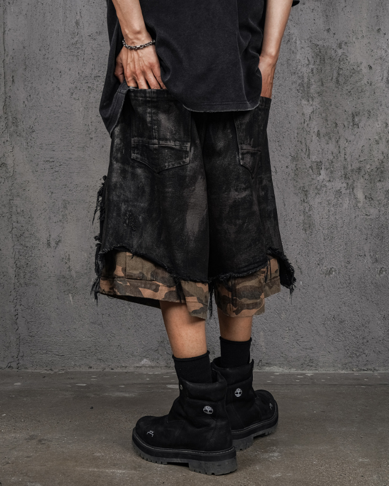 Rugged Camo Cargo Shorts -  cargo shorts - Rugged Camo Cargo Shorts for Stylish Adventures - View 3