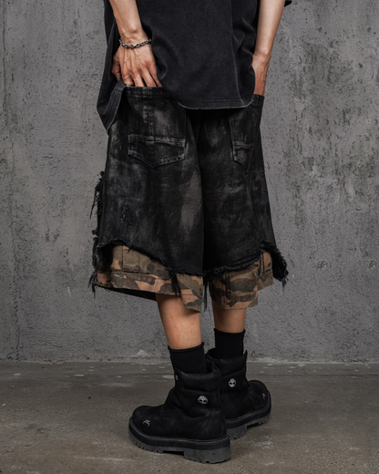 Rugged Camo Cargo Shorts -  cargo shorts - Rugged Camo Cargo Shorts for Stylish Adventures - View 3