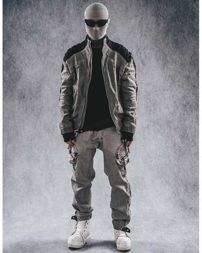Rugged Distressed Cargo Pants -  wasteland wear - Rugged Distressed Cargo Pants for Urban Exploration - View 8