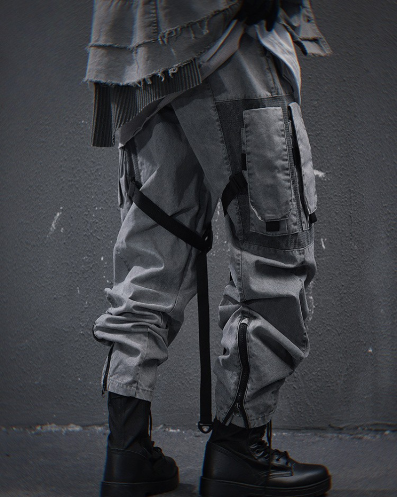 Rugged Utility Cargo Trousers - functional cargo pants - Rugged Utility Cargo Trousers for Versatile Wear - View 3