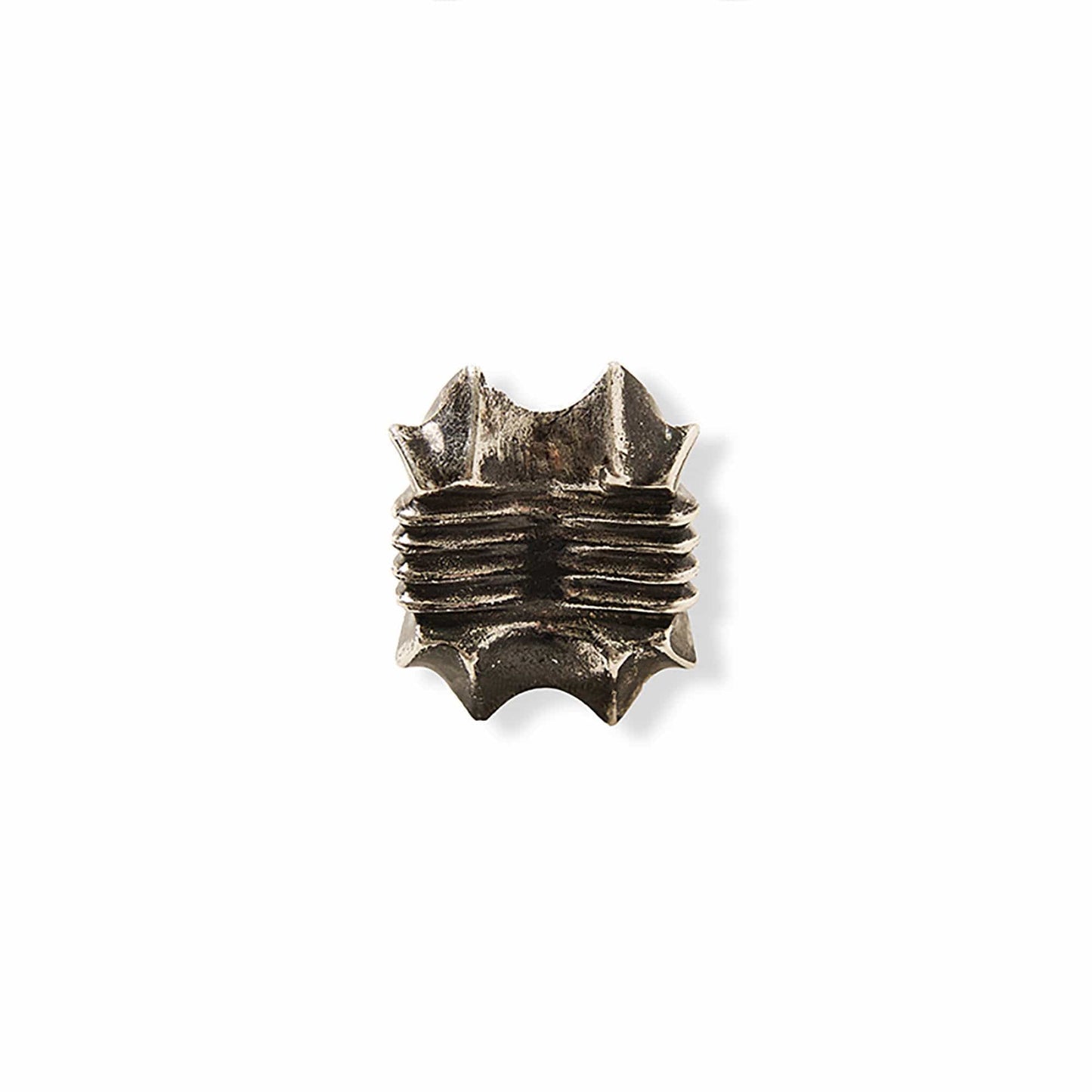 Rugged Warlord's Edge Ring - New Arrivals - Rugged Warlord's Edge Ring with Sculptural Detailing - View 2