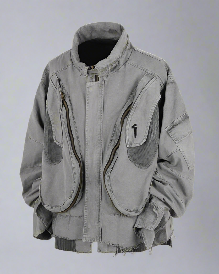 Rugged Washed Paratrooper Jacket - stylish flight jacket - Rugged Washed Paratrooper Jacket for All Styles - View 9