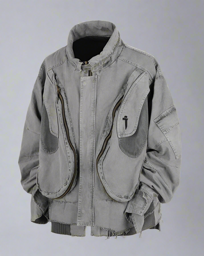 Rugged Washed Paratrooper Jacket - stylish flight jacket - Rugged Washed Paratrooper Jacket for All Styles - View 9