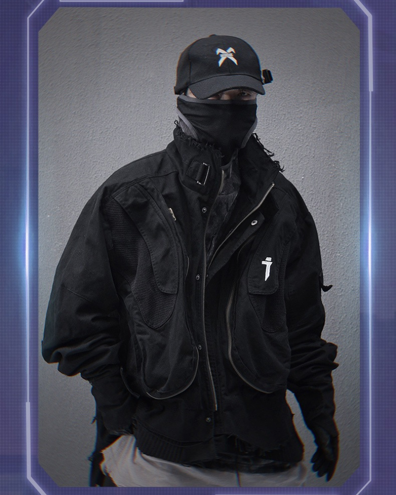 Rugged Washed Paratrooper Jacket -  techwear jacket - Rugged Washed Paratrooper Jacket for All Styles - View 6
