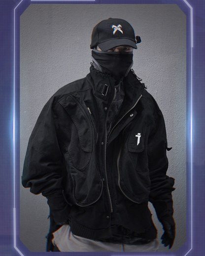 Rugged Washed Paratrooper Jacket -  techwear jacket - Rugged Washed Paratrooper Jacket for All Styles - View 6