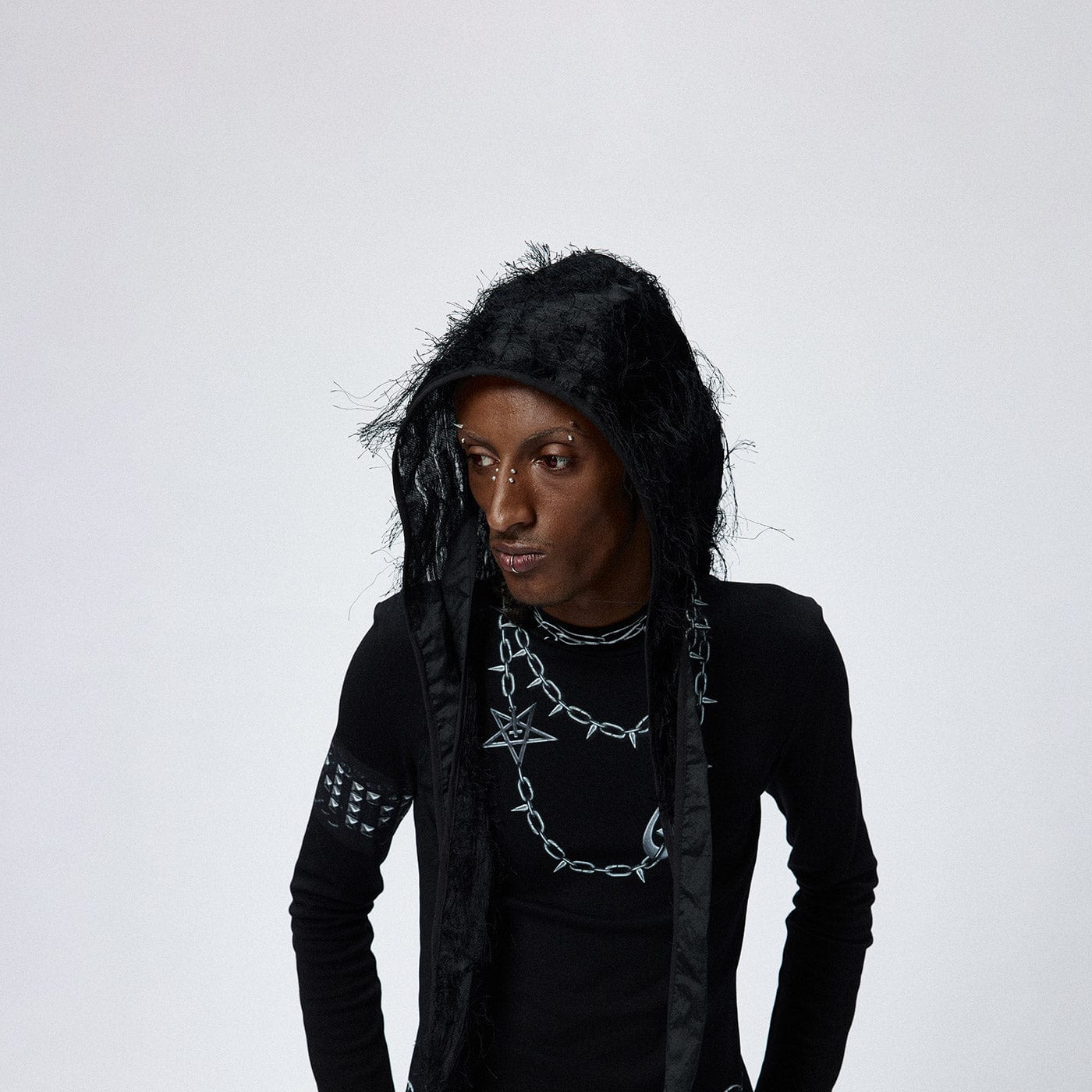 Ruggedly Cool Distressed Durag -  comfortable durag - Rugged Distressed Durag with Faux Fur Details - View 3