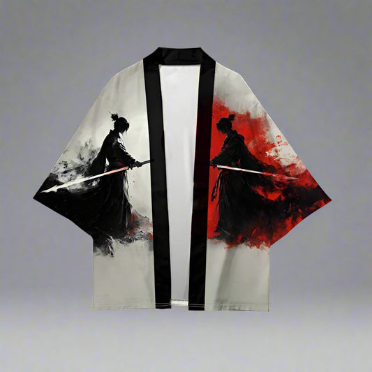 Samurai-Inspired Haori - haori - Samurai-Inspired Haori: Unique Unisex Kimono Cardigan - Main view