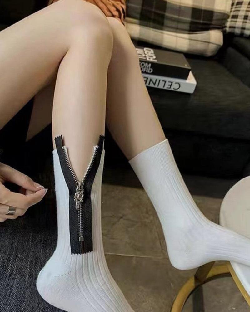 Socks - Samurai-Inspired Zippered Sports Socks - Socks by Imaphotic