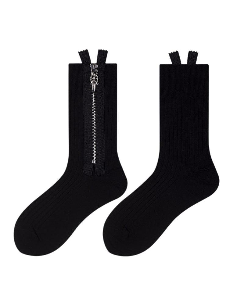 Socks - Samurai-Inspired Zippered Sports Socks - techwear socks by Imaphotic