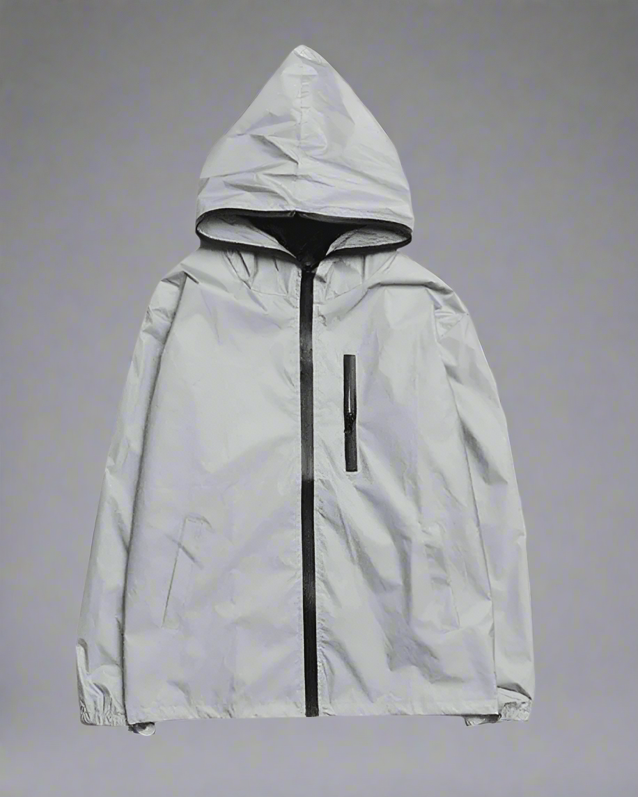Shimmering Silver Reflective Outerwear -  urban style outerwear - Shimmering Silver Reflective Techwear Jacket - View 9