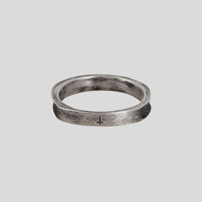 Silver Cross Engraved Underwater Ring - New Arrivals - Silver Cross Engraved Underwater Ring in Sterling Silver - View 2