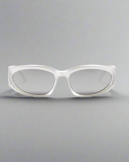 Silver Shimmer Sunglasses - avant-garde sunglasses - Chic Silver Shimmer Sunglasses for Effortless Style - View 8