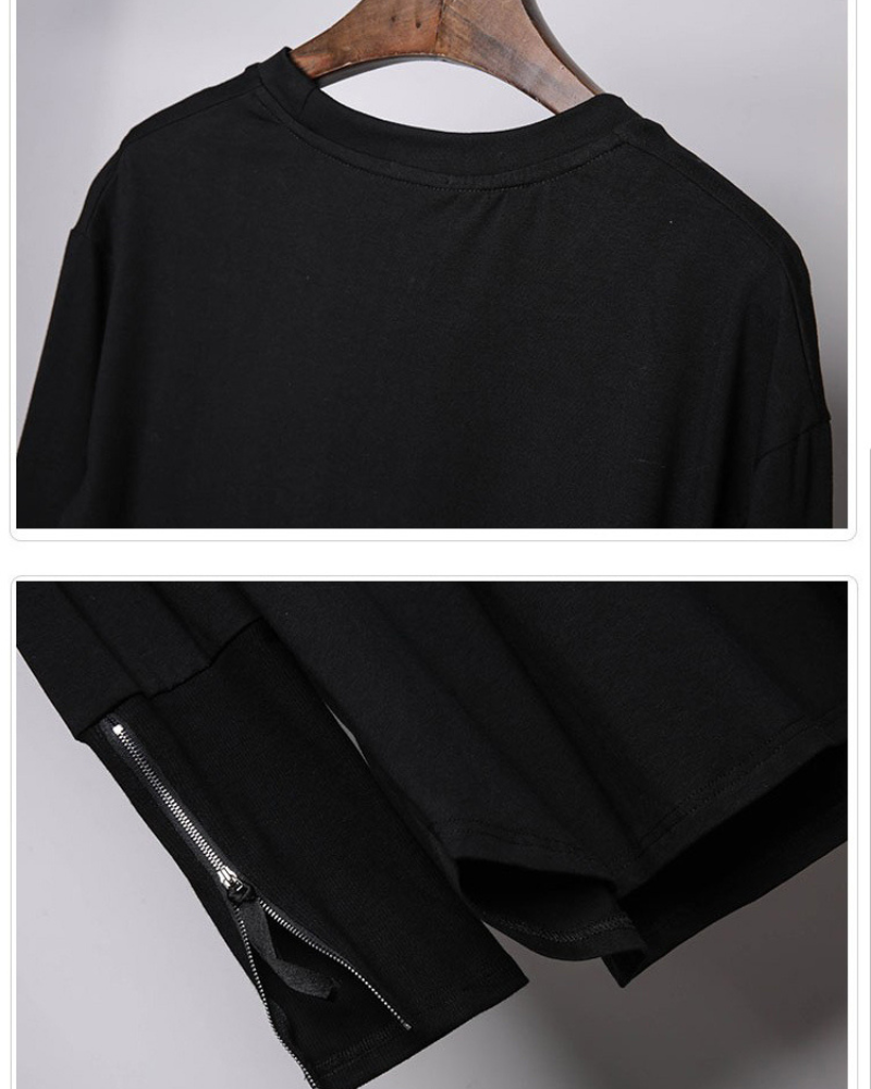 Skeleton Graphic Long Sleeve Tee - edgy streetwear - Skeleton Graphic Long Sleeve Tee for Bold Street Style - View 10