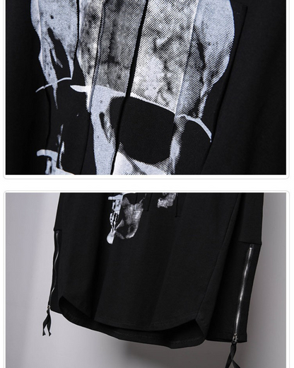 Skeleton Graphic Long Sleeve Tee -  techwear style - Skeleton Graphic Long Sleeve Tee for Bold Street Style - View 9