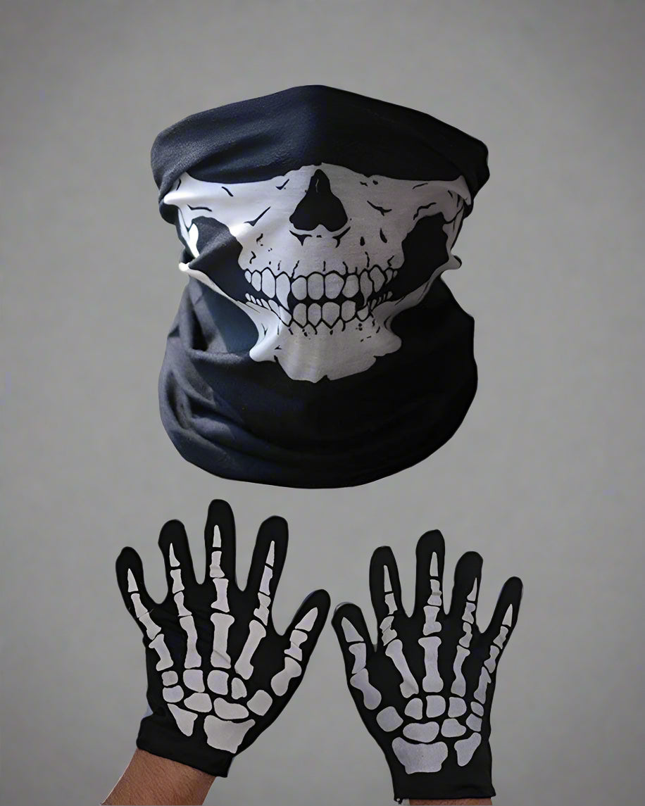 Skull Print Cycling Face Mask -  outdoor accessory - Skull Print Cycling Face Mask for Outdoor Adventures - View 4