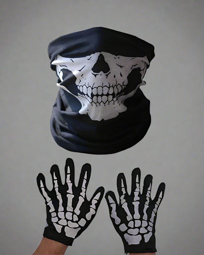Skull Print Cycling Face Mask -  outdoor accessory - Skull Print Cycling Face Mask for Outdoor Adventures - View 4
