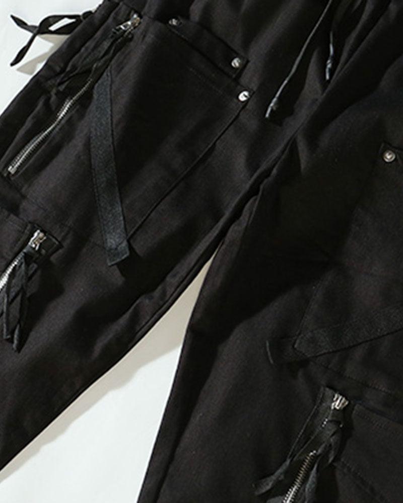Sleek Black Cargo Joggers - cargo joggers - Sleek Black Cargo Joggers for Style and Comfort - View 7