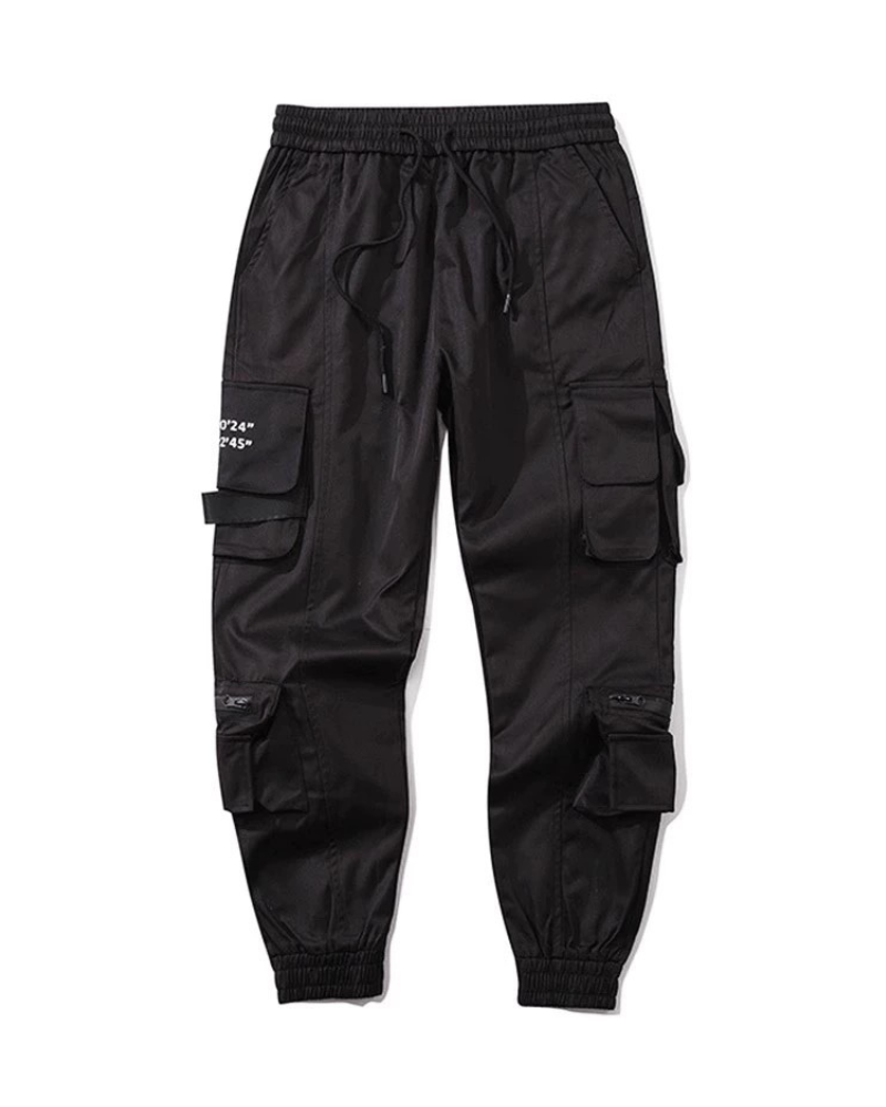 Sleek Black Cargo Tech Pants -  comfortable pants for outdoor - Slim Fit Black Cargo Tech Pants for Everyday Style - View 4