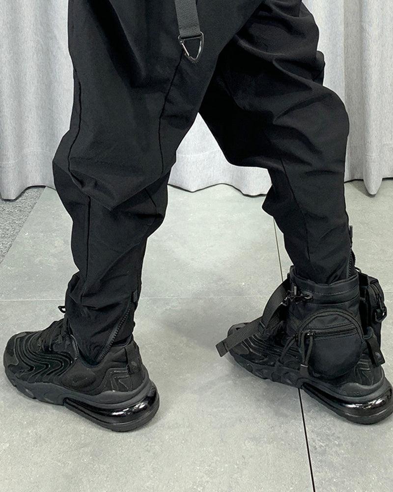 Sleek Black Crossbody Chest Pack -  chest bag - Sleek Black Crossbody Chest Pack for Techwear - View 12