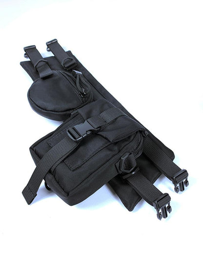 Sleek Black Crossbody Chest Pack -  chest bag - Sleek Black Crossbody Chest Pack for Techwear - View 3