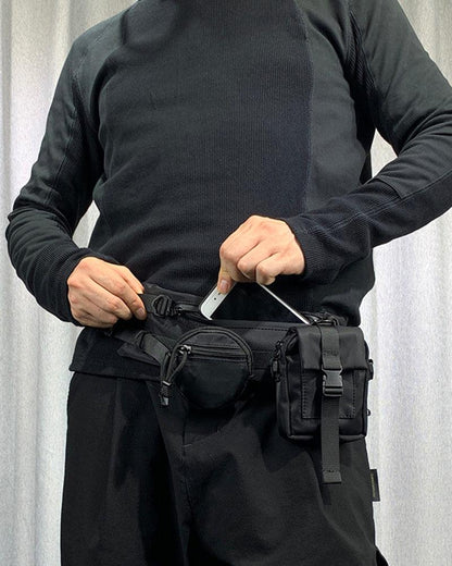 Sleek Black Crossbody Chest Pack -  durable chest pack - Sleek Black Crossbody Chest Pack for Techwear - View 4
