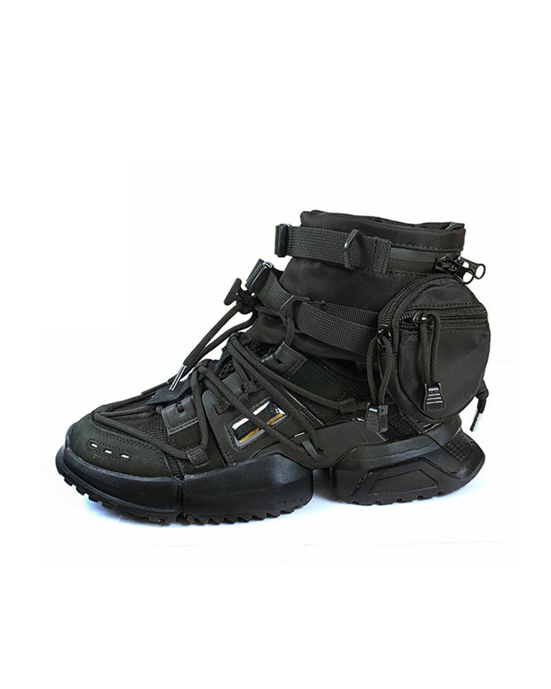 Sleek Black Crossbody Chest Pack -  gothic ninja bag - Sleek Black Crossbody Chest Pack for Techwear - View 14