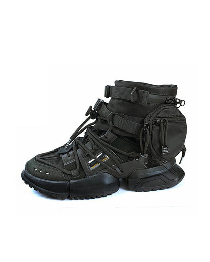 Sleek Black Crossbody Chest Pack -  gothic ninja bag - Sleek Black Crossbody Chest Pack for Techwear - View 14
