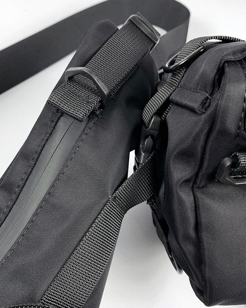 Sleek Black Crossbody Chest Pack -  streetwear - Sleek Black Crossbody Chest Pack for Techwear - View 16