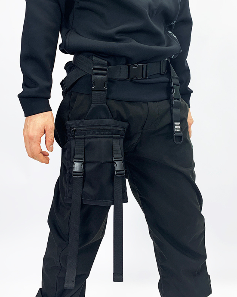 Sleek Black Sling Chest Bag - black bag - Versatile Black Sling Chest Bag for Daily Adventures - View 8