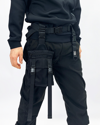 Sleek Black Sling Chest Bag - black bag - Versatile Black Sling Chest Bag for Daily Adventures - View 8