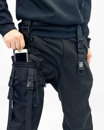 Sleek Black Sling Chest Bag -  chest bag - Versatile Black Sling Chest Bag for Daily Adventures - View 3